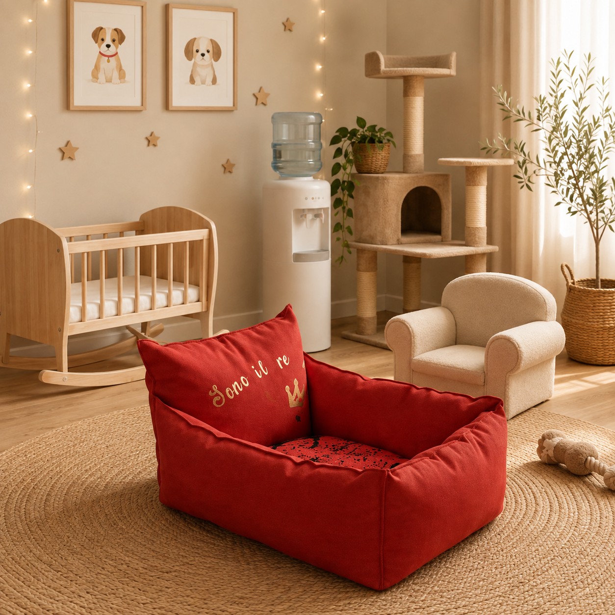 Cuccia Divanetto Artigianale in Cotone per Cani
